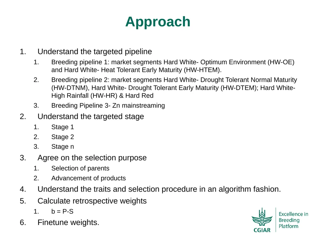 Bringing a selection index into the IRRI programs - slide 2 of 13