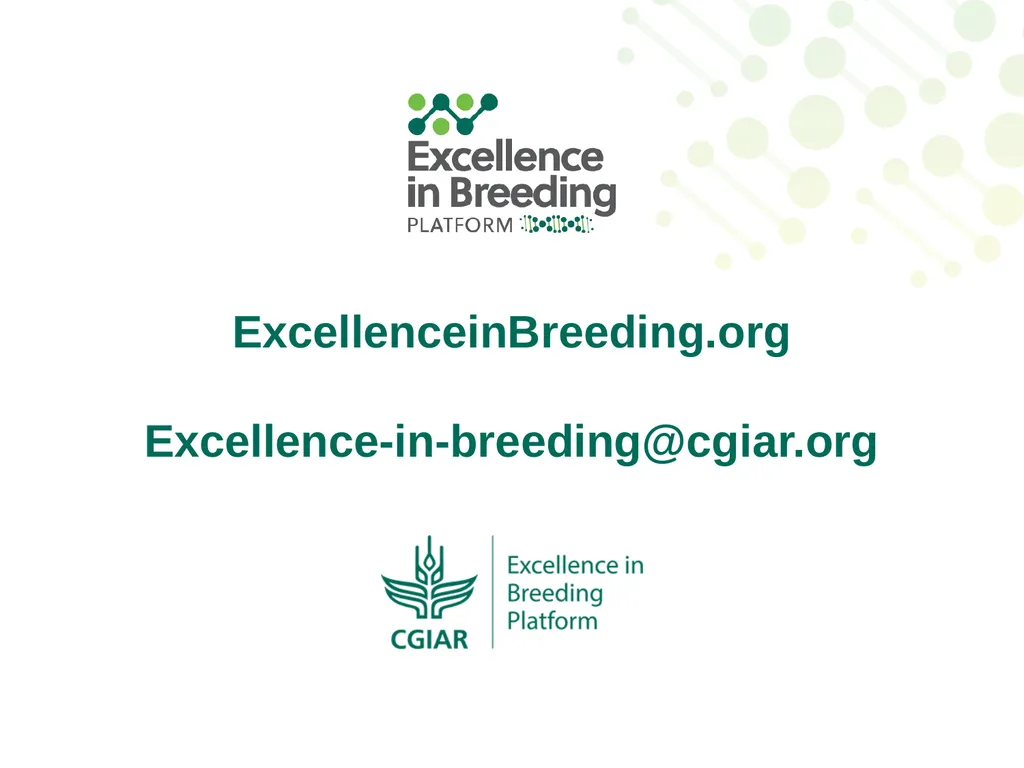 Bringing a selection index into the IRRI programs - slide 13 of 13
