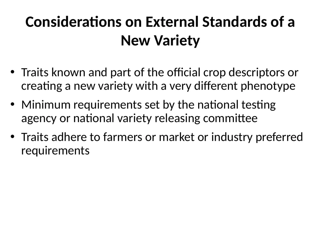 Chapter 4 New Variety Design and Product Profiling - slide 28 of 45