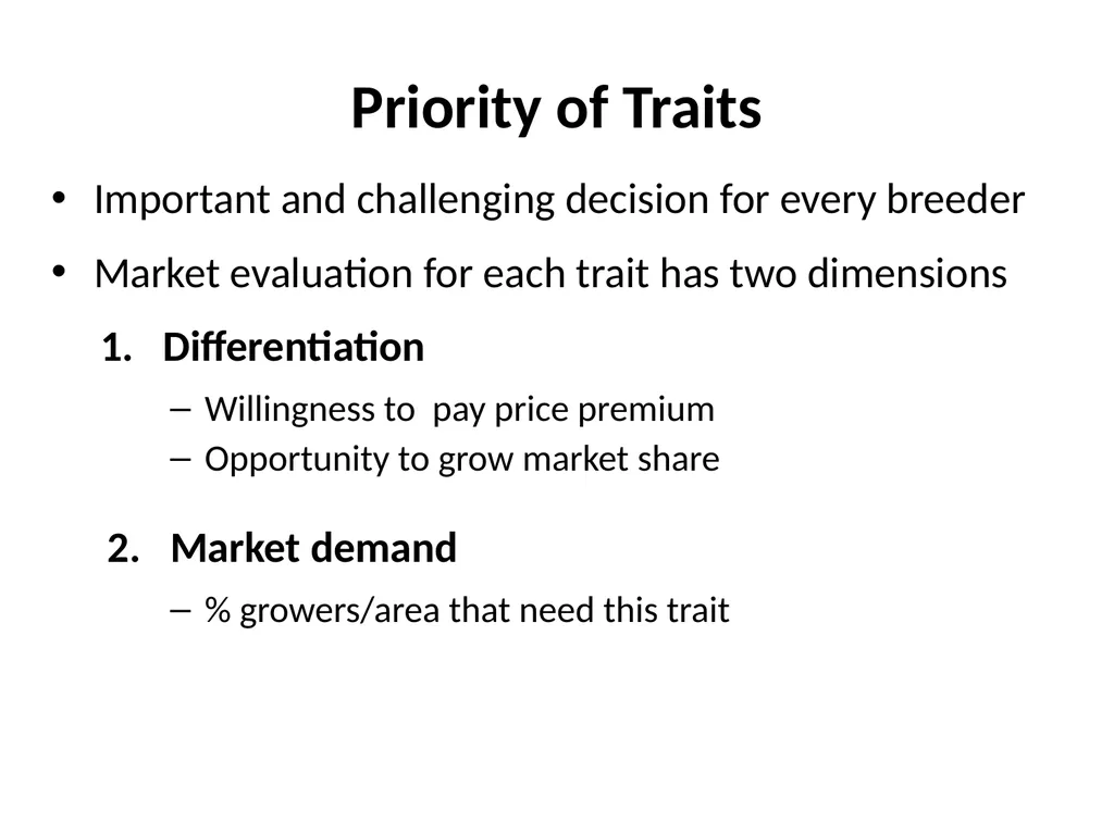 Chapter 4 New Variety Design and Product Profiling - slide 23 of 45