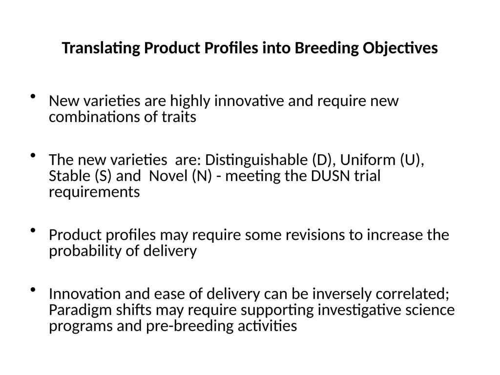 Chapter 4 New Variety Design and Product Profiling - slide 37 of 45