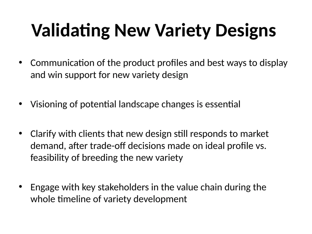 Chapter 4 New Variety Design and Product Profiling - slide 34 of 45