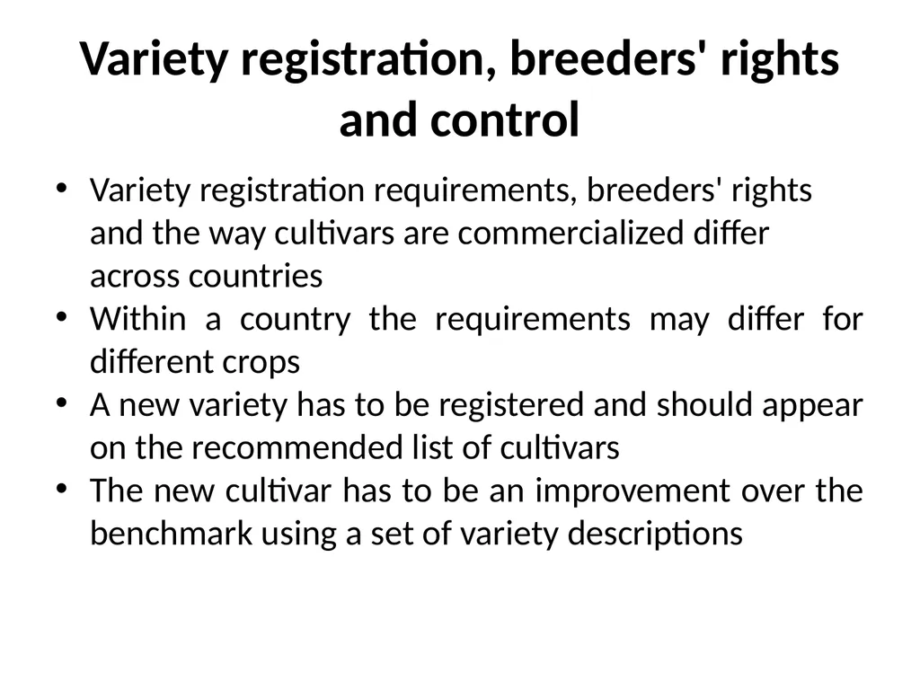 Chapter 4 New Variety Design and Product Profiling - slide 30 of 45