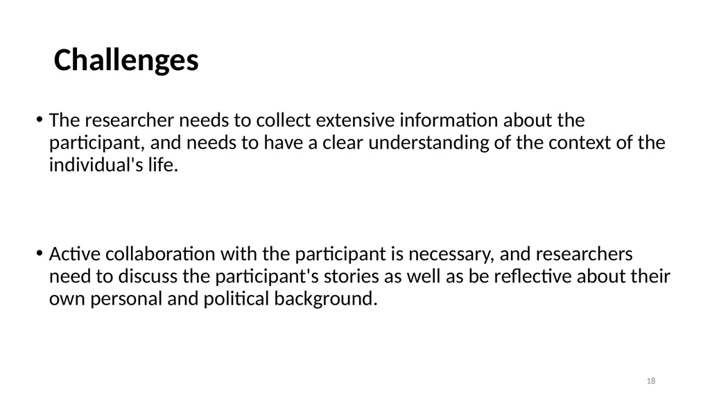 Narrative Research and Ethics in Qualitative - slide 18 of 31