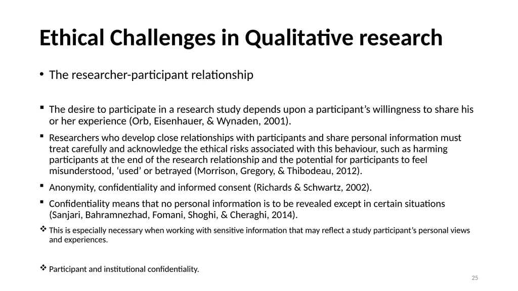 Narrative Research and Ethics in Qualitative - slide 25 of 31