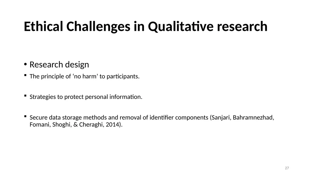 Narrative Research and Ethics in Qualitative - slide 27 of 31