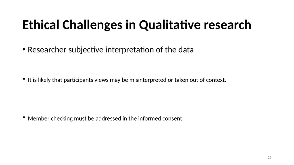 Narrative Research and Ethics in Qualitative - slide 29 of 31