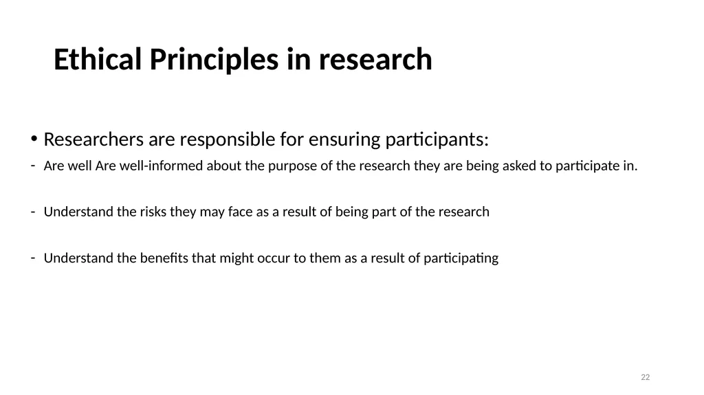 Narrative Research and Ethics in Qualitative - slide 22 of 31