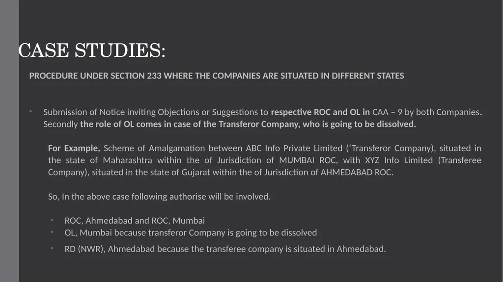 Merger and Amalgamation under section 233 (Fast - slide 13 of 17
