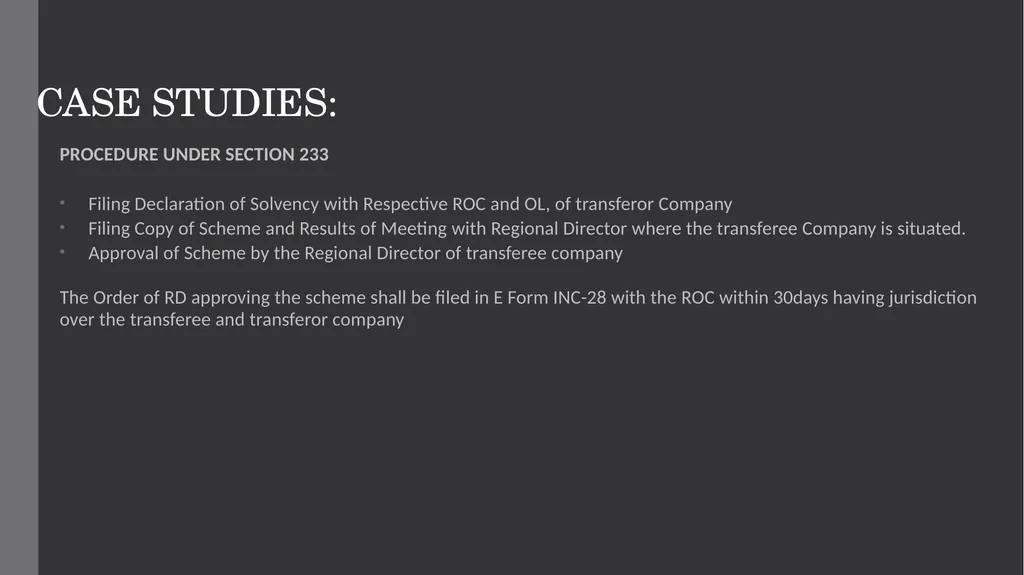 Merger and Amalgamation under section 233 (Fast - slide 14 of 17