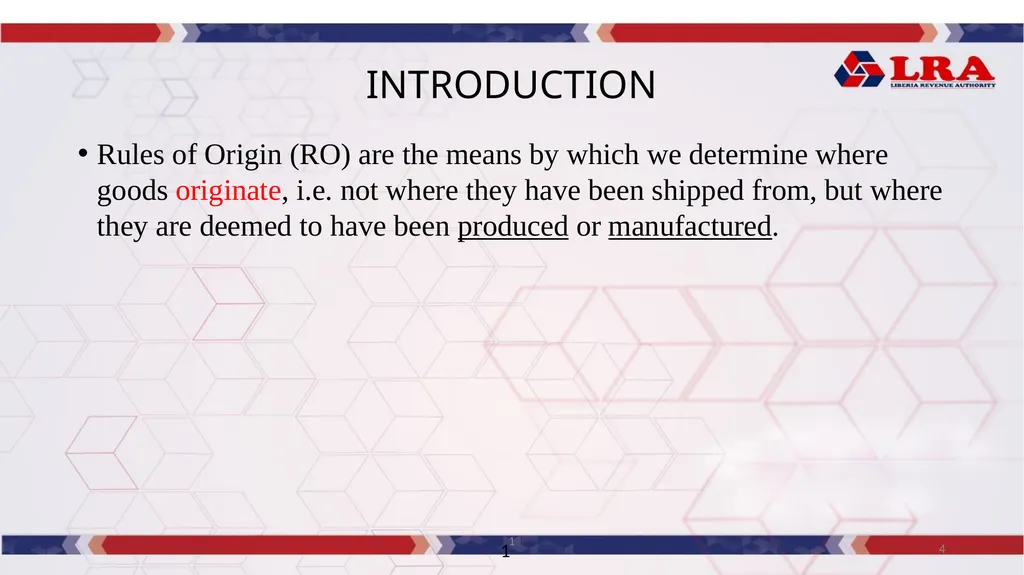 MODULE I: Presented By: LRA TRAINING TEAM Rules of - slide 4 of 67