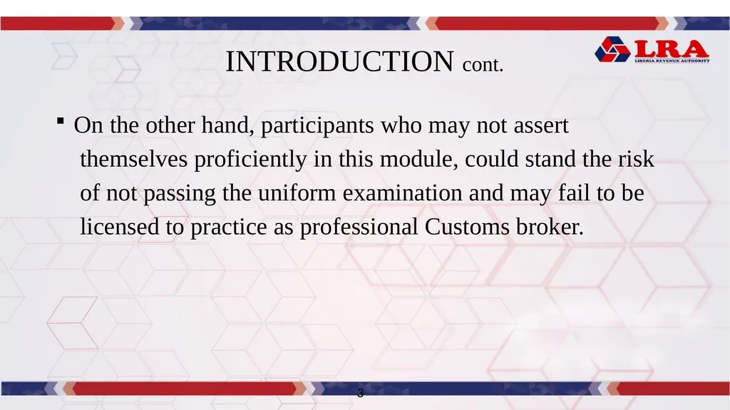MODULE I: Presented By: LRA TRAINING TEAM Rules of - slide 6 of 67