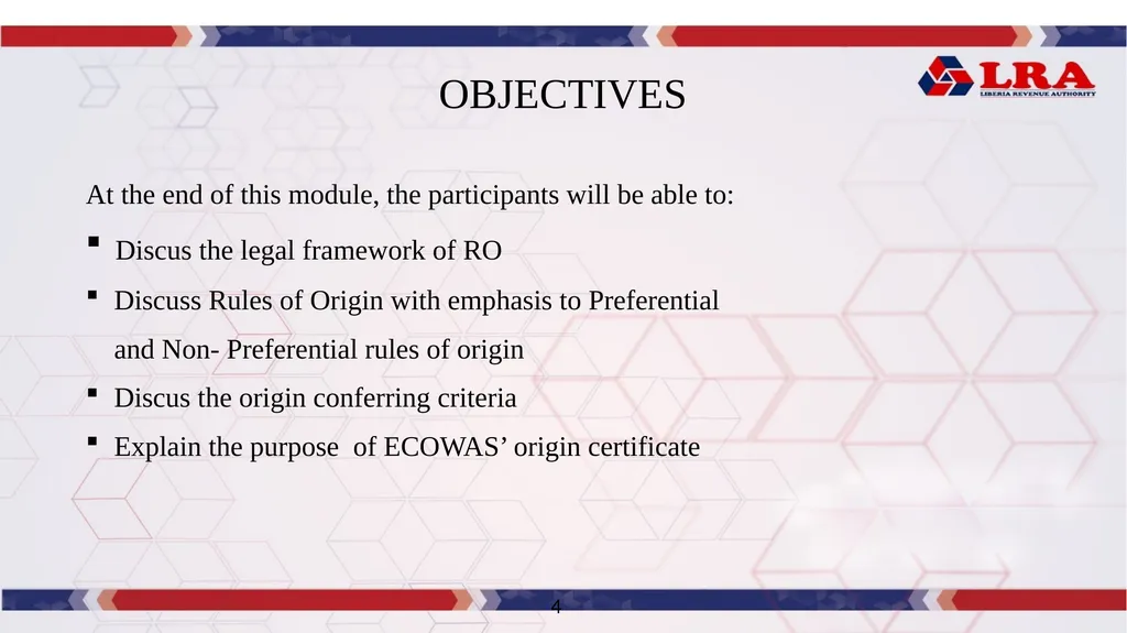 MODULE I: Presented By: LRA TRAINING TEAM Rules of - slide 3 of 67