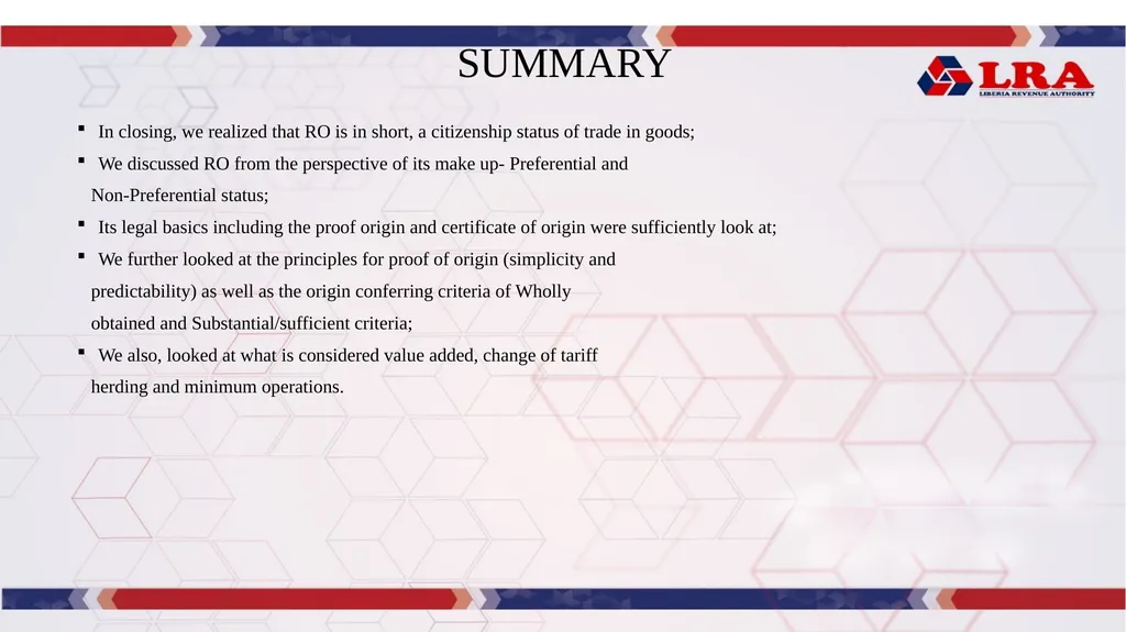 MODULE I: Presented By: LRA TRAINING TEAM Rules of - slide 62 of 67