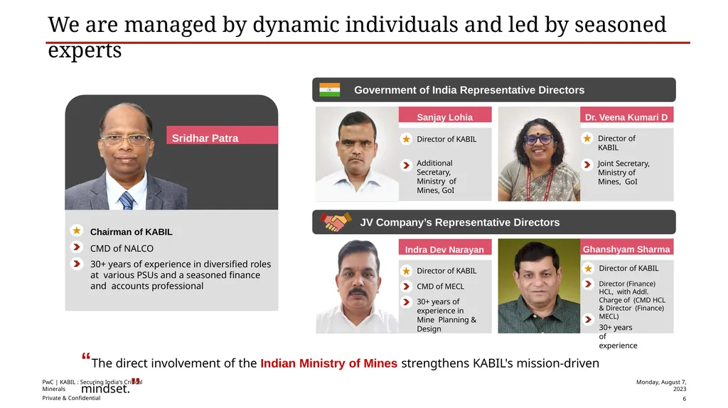 KHANIJ BIDESH INDIA LTD (A joint venture company - slide 6 of 11