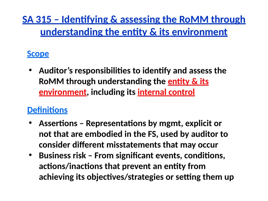 CPE SEMINAR ON Standards on Auditing – - slide 19 of 45