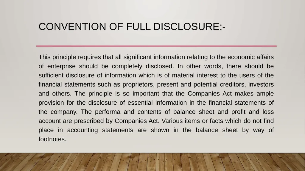 Accounting conventions An accounting convention - slide 3 of 6