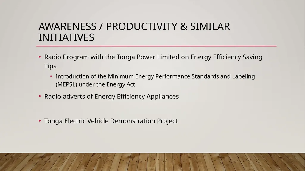Pacific Regional Capacity Building Energy Audit & - slide 5 of 9