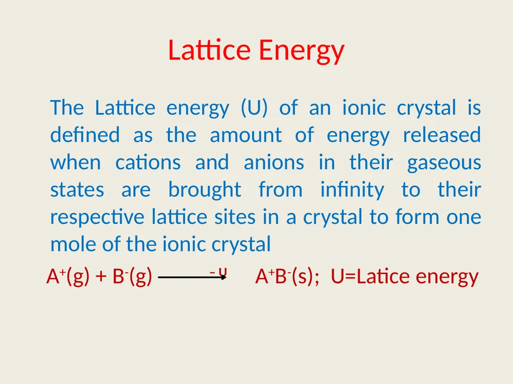 Course No. CHMDSC101/CHMGEC101 UNIT-2 Lattice - slide 13 of 22