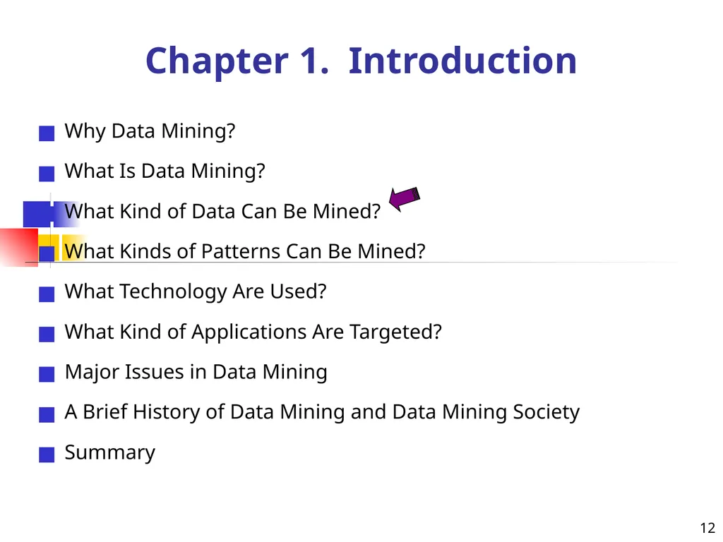 1 1 Data Mining: Concepts and Techniques — Chapter - slide 12 of 32