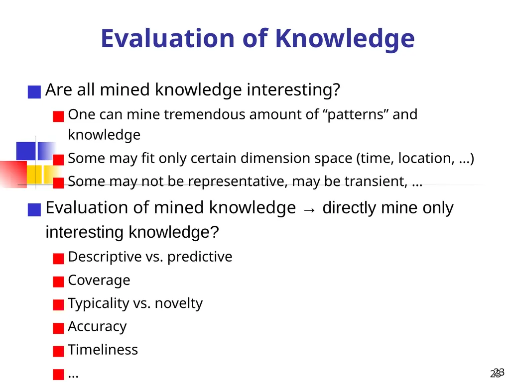 1 1 Data Mining: Concepts and Techniques — Chapter - slide 23 of 32