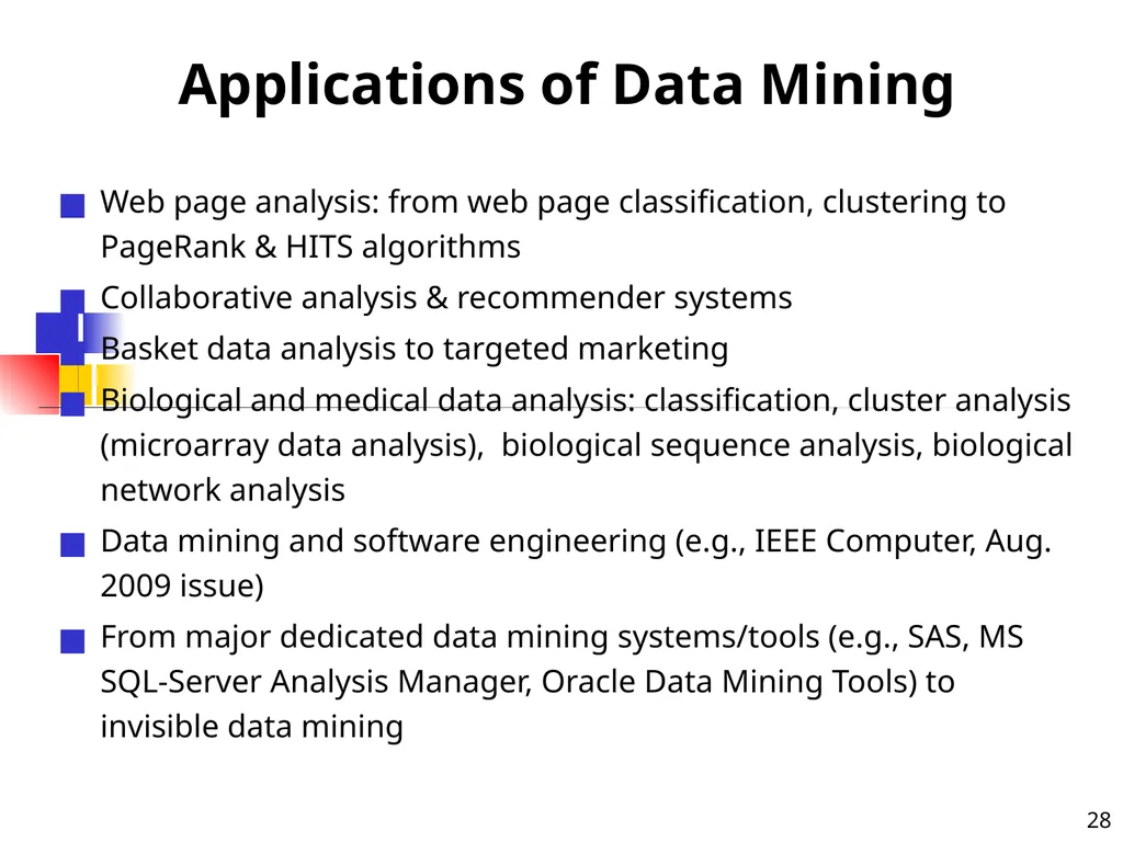 1 1 Data Mining: Concepts and Techniques — Chapter - slide 28 of 32