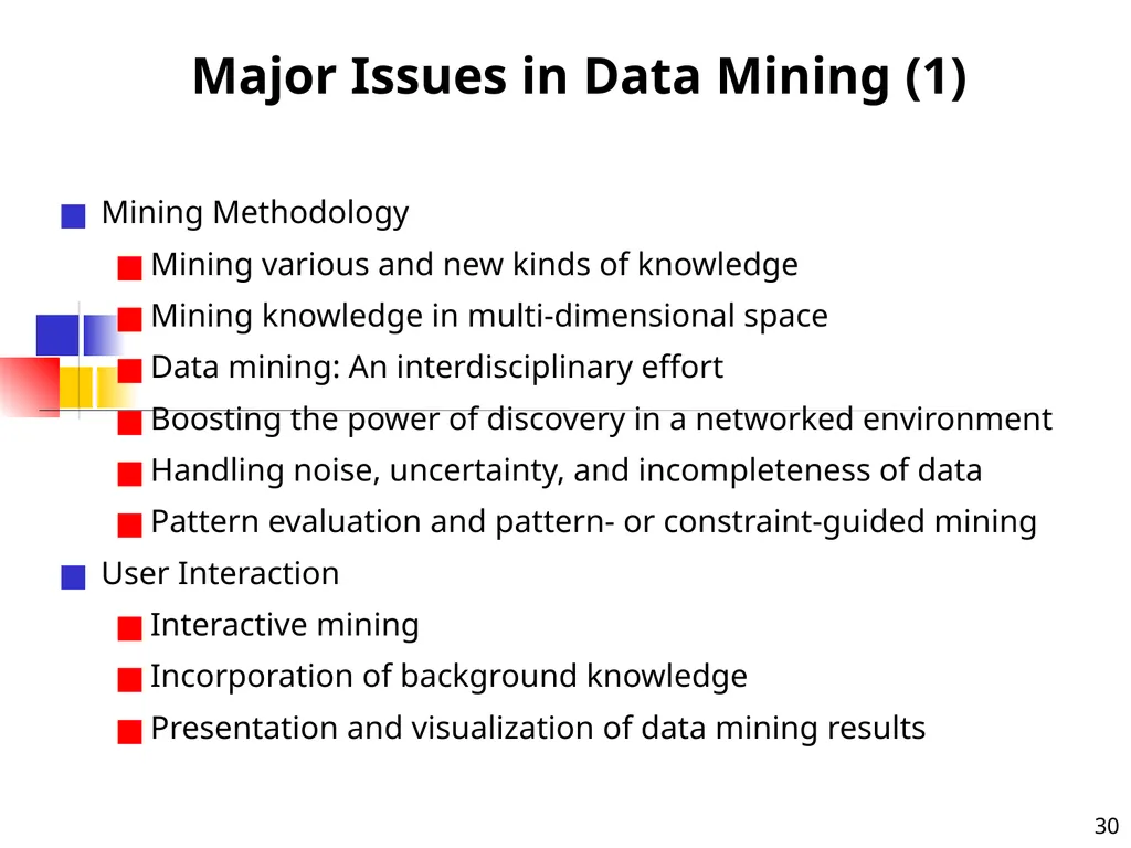 1 1 Data Mining: Concepts and Techniques — Chapter - slide 30 of 32