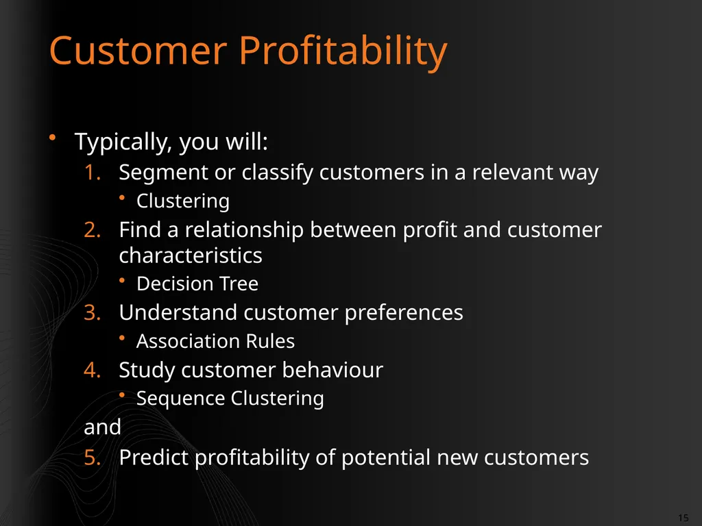 Introduction to Data Mining Rafal Lukawiecki - slide 15 of 33