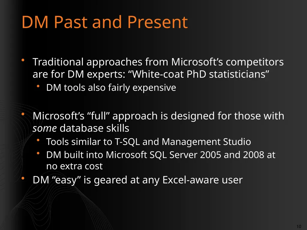 Introduction to Data Mining Rafal Lukawiecki - slide 10 of 33