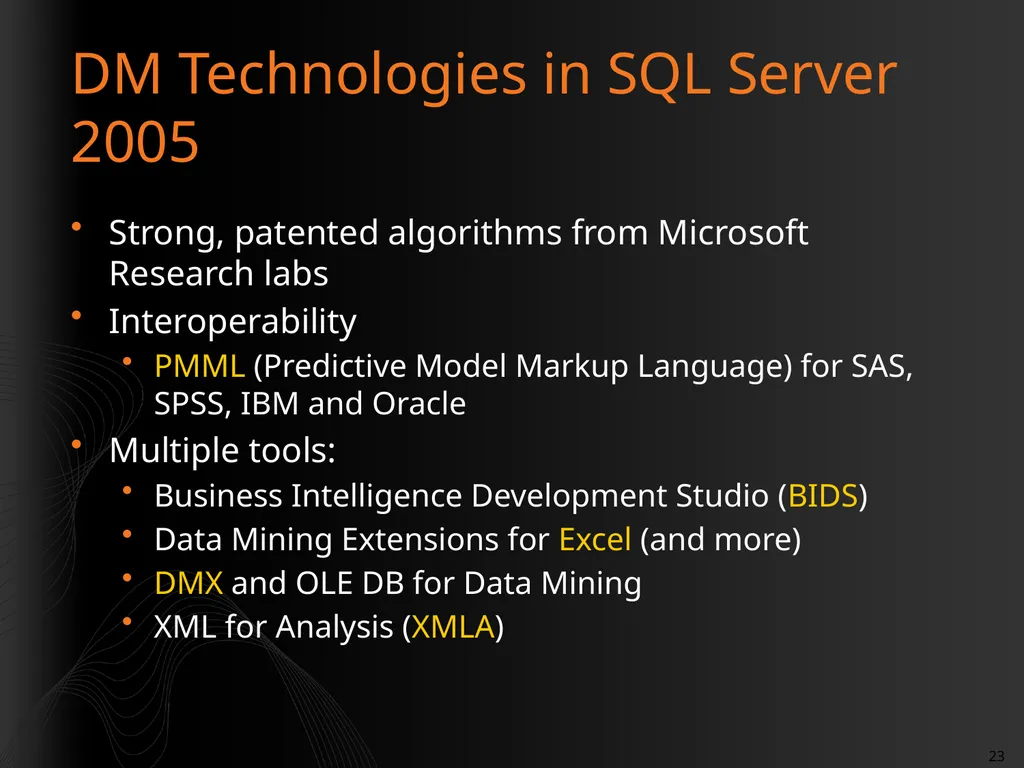 Introduction to Data Mining Rafal Lukawiecki - slide 23 of 33
