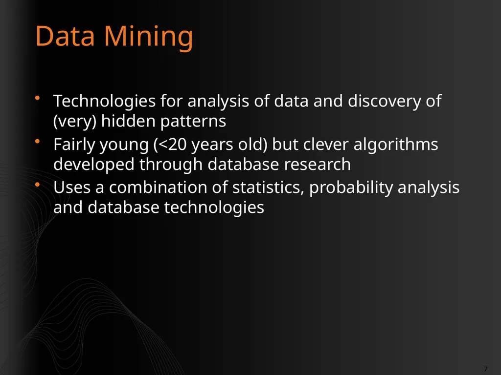 Introduction to Data Mining Rafal Lukawiecki - slide 7 of 33