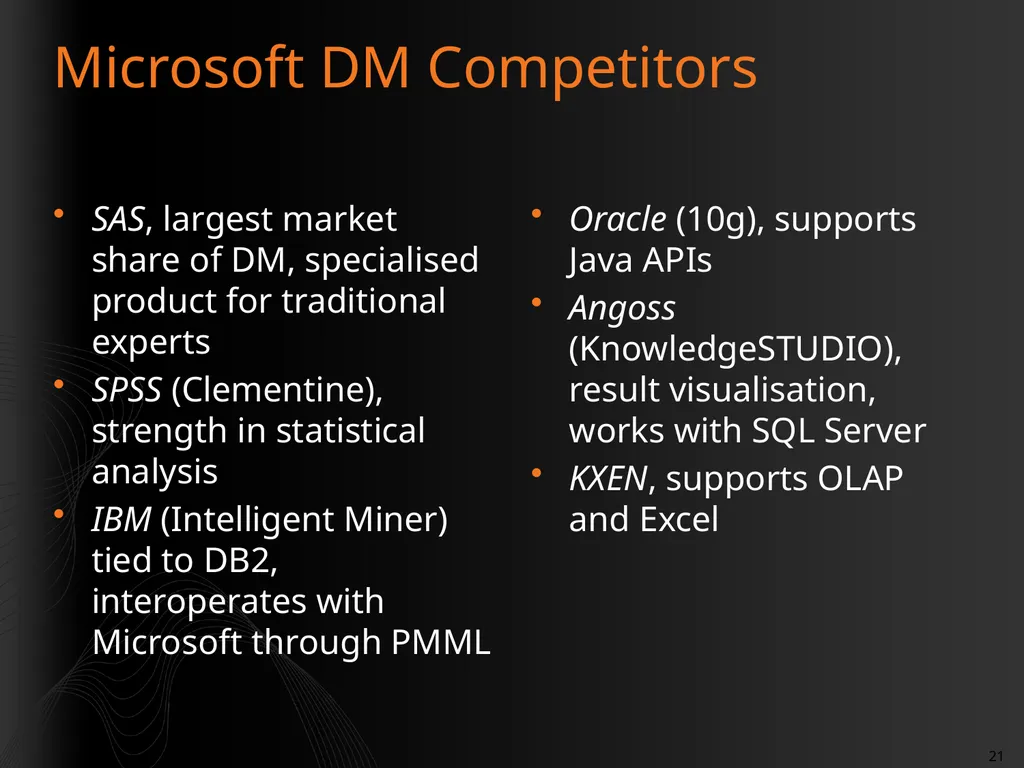 Introduction to Data Mining Rafal Lukawiecki - slide 21 of 33