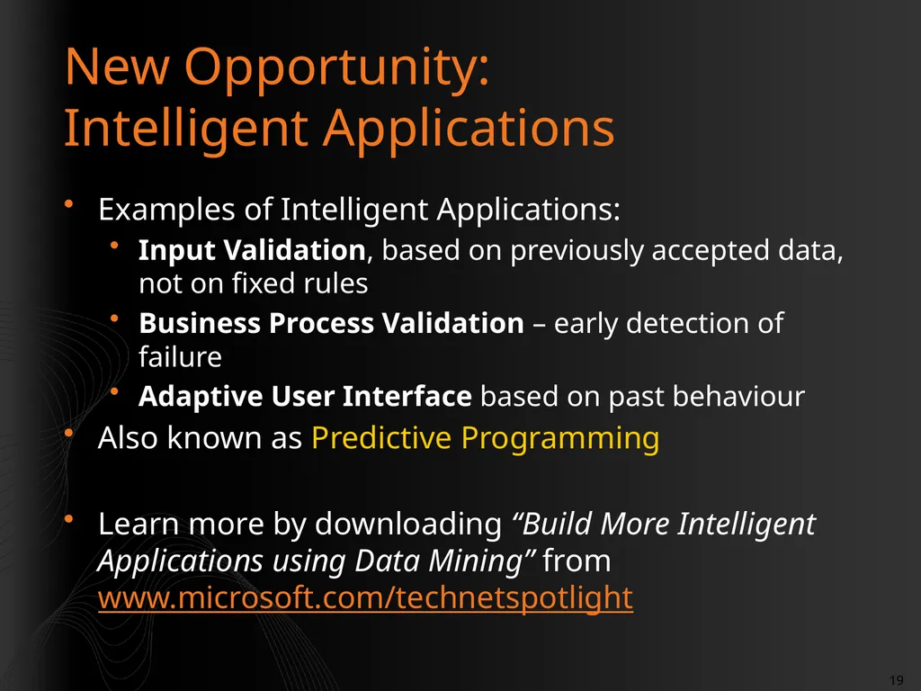 Introduction to Data Mining Rafal Lukawiecki - slide 19 of 33