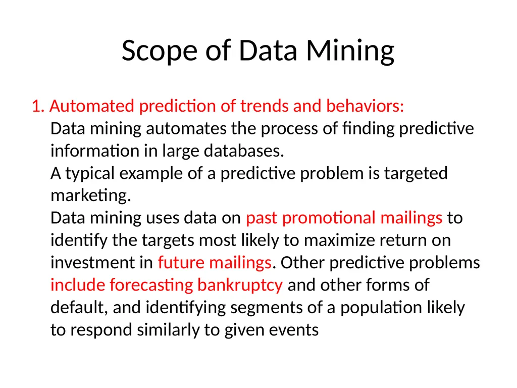 Data Mining Data mining refers to extracting or - slide 3 of 11