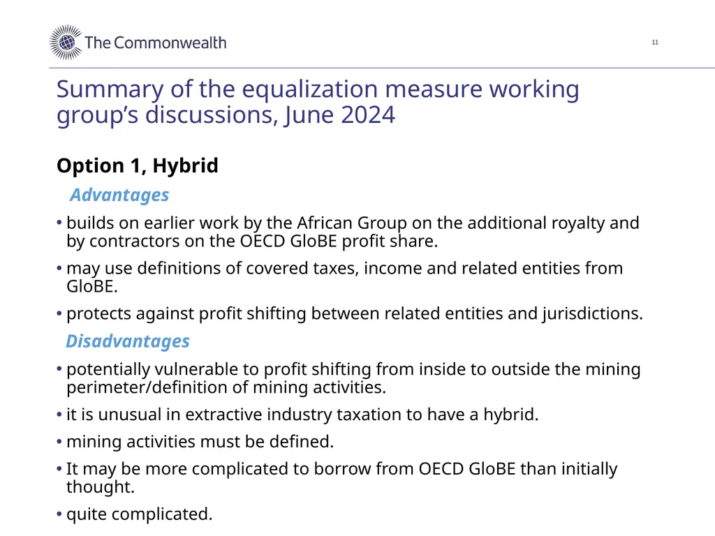 An equalization measure for deep-seabed mining in - slide 11 of 16