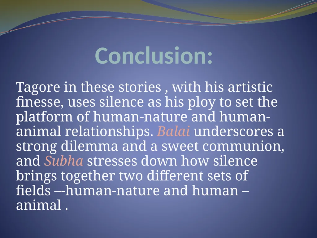 Silence and the Self: Presentation of Dilemma and - slide 12 of 13