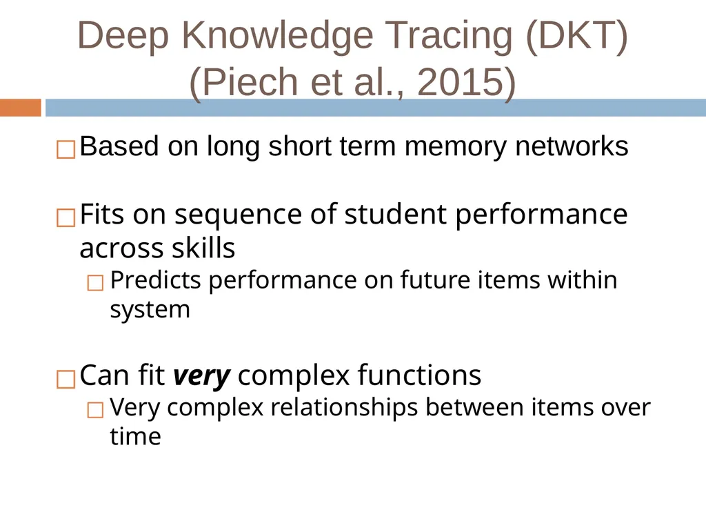 Knowledge Tracing Week 9 Goal of Knowledge Tracing - slide 133 of 167