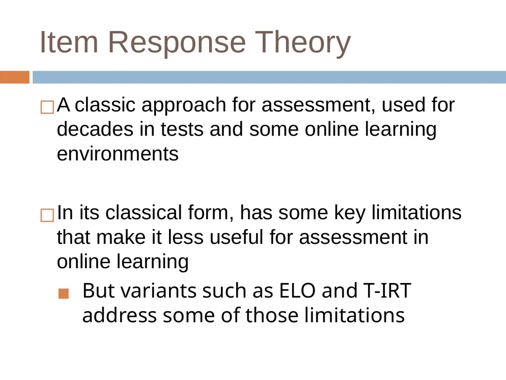 Knowledge Tracing Week 9 Goal of Knowledge Tracing - slide 104 of 167