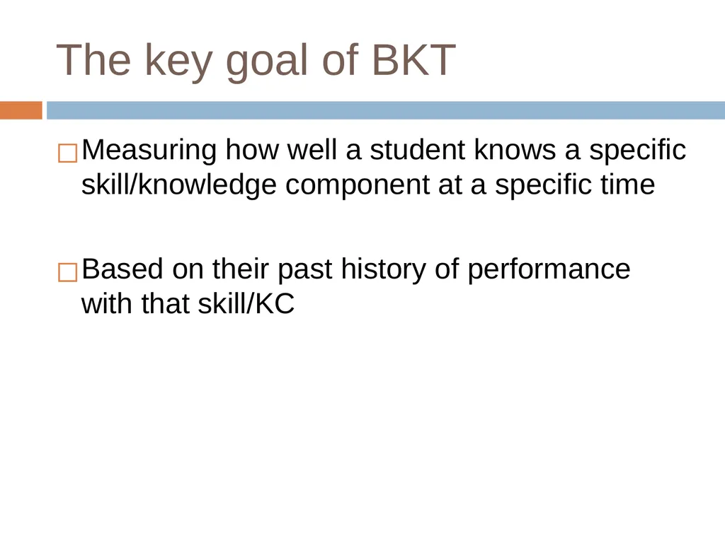 Knowledge Tracing Week 9 Goal of Knowledge Tracing - slide 12 of 167