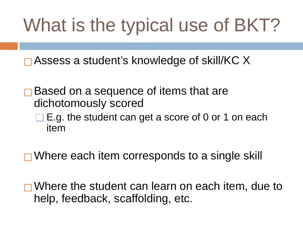 Knowledge Tracing Week 9 Goal of Knowledge Tracing - slide 14 of 167