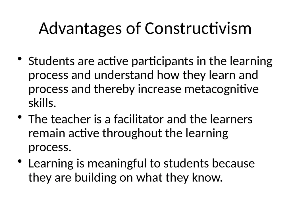Constructivism Indu.H Learning through real-world - slide 14 of 17