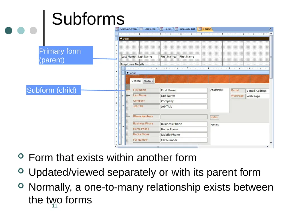 1 1 1 Exploring Microsoft Office Access 2 Methods - slide 11 of 11