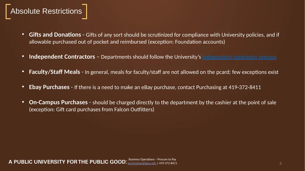 2023 PCard Program Relaunch Procure to Pay | - slide 6 of 26