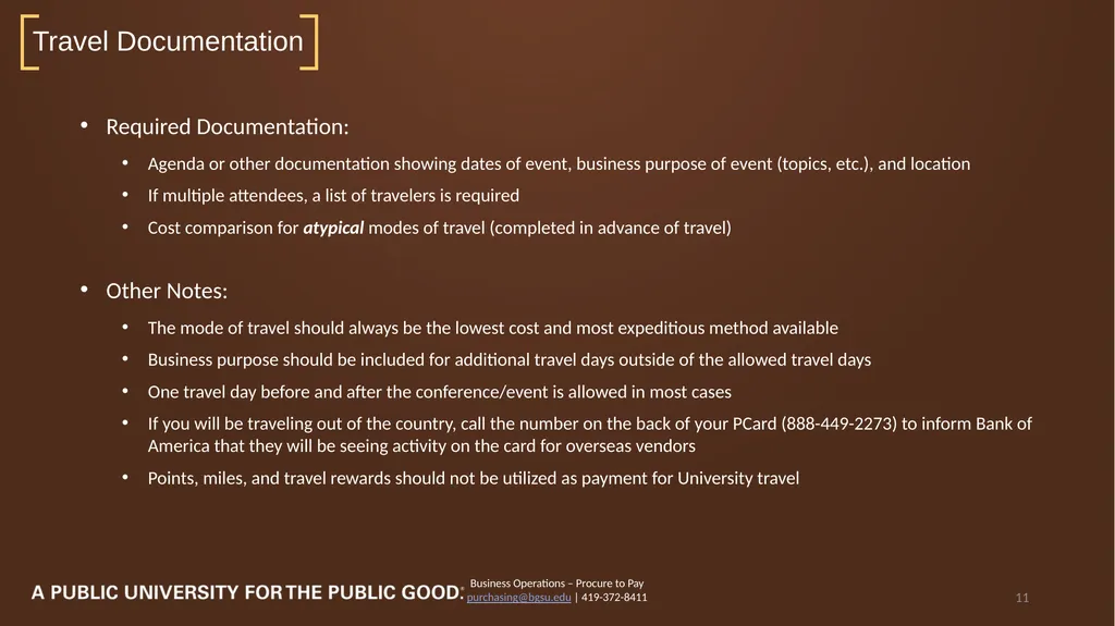 2023 PCard Program Relaunch Procure to Pay | - slide 11 of 26