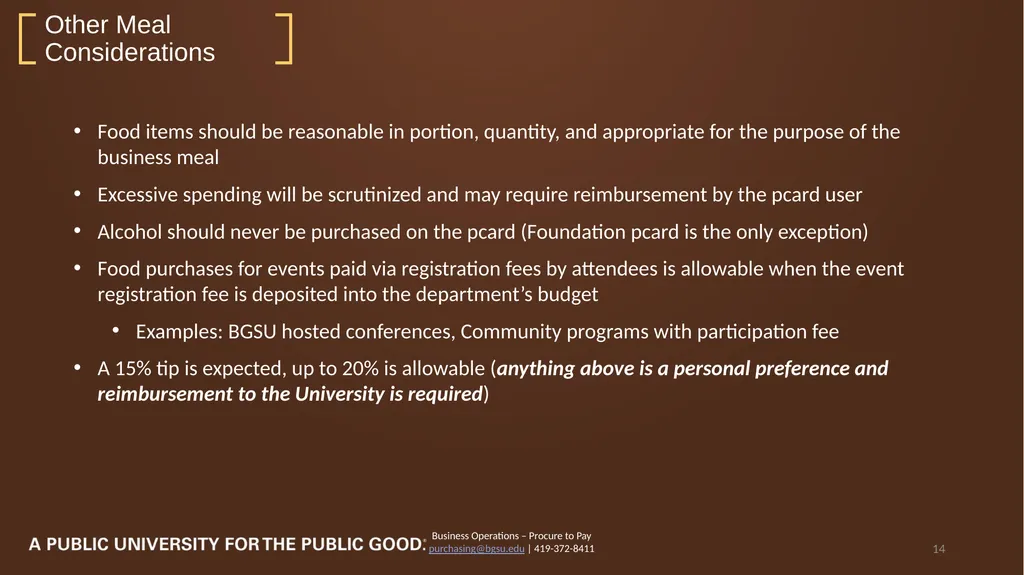 2023 PCard Program Relaunch Procure to Pay | - slide 14 of 26