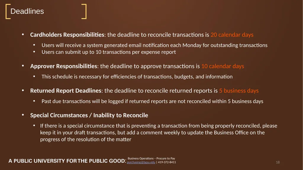 2023 PCard Program Relaunch Procure to Pay | - slide 18 of 26