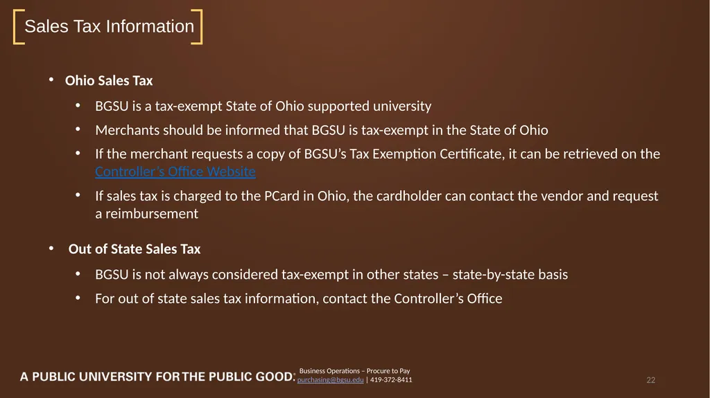 2023 PCard Program Relaunch Procure to Pay | - slide 22 of 26