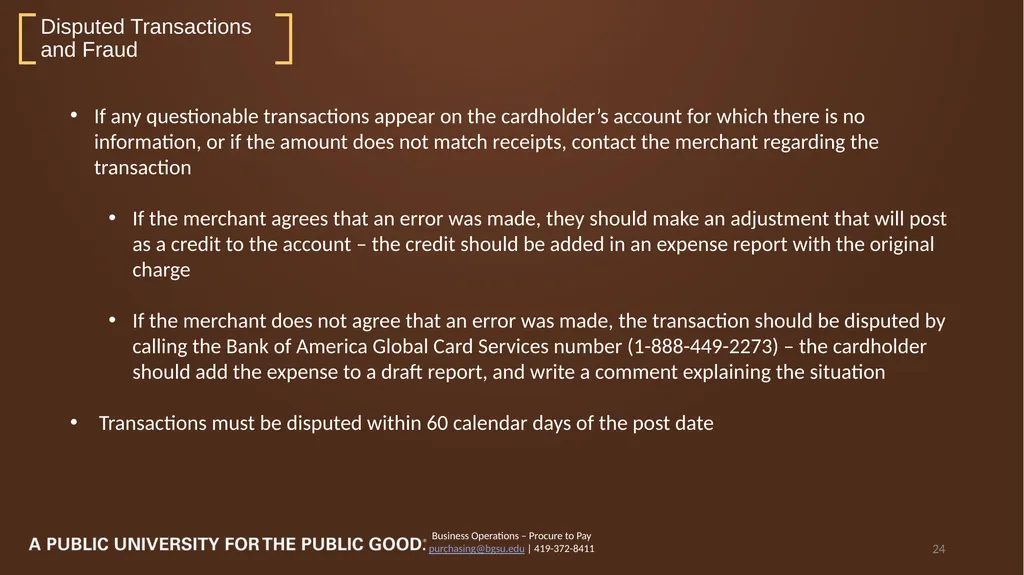 2023 PCard Program Relaunch Procure to Pay | - slide 24 of 26
