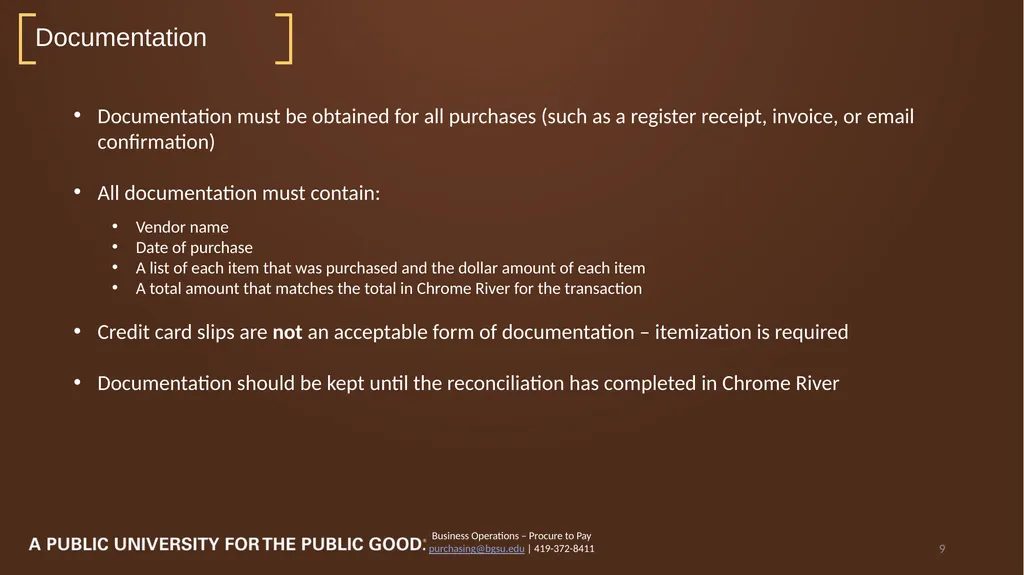 2023 PCard Program Relaunch Procure to Pay | - slide 9 of 26