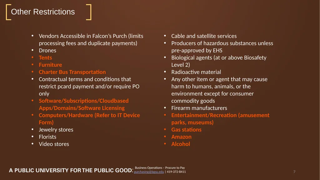 2023 PCard Program Relaunch Procure to Pay | - slide 7 of 26